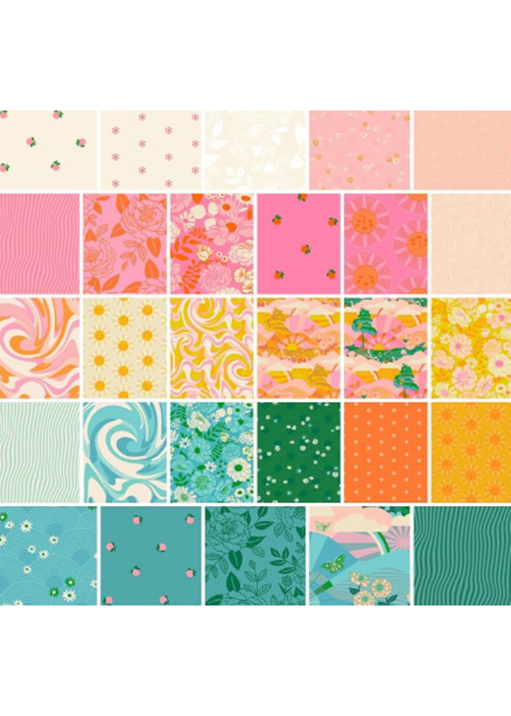 Ruby Star Society Rise and Shine - 10in/25.4cm Squares - Layer Cake - 42pcs