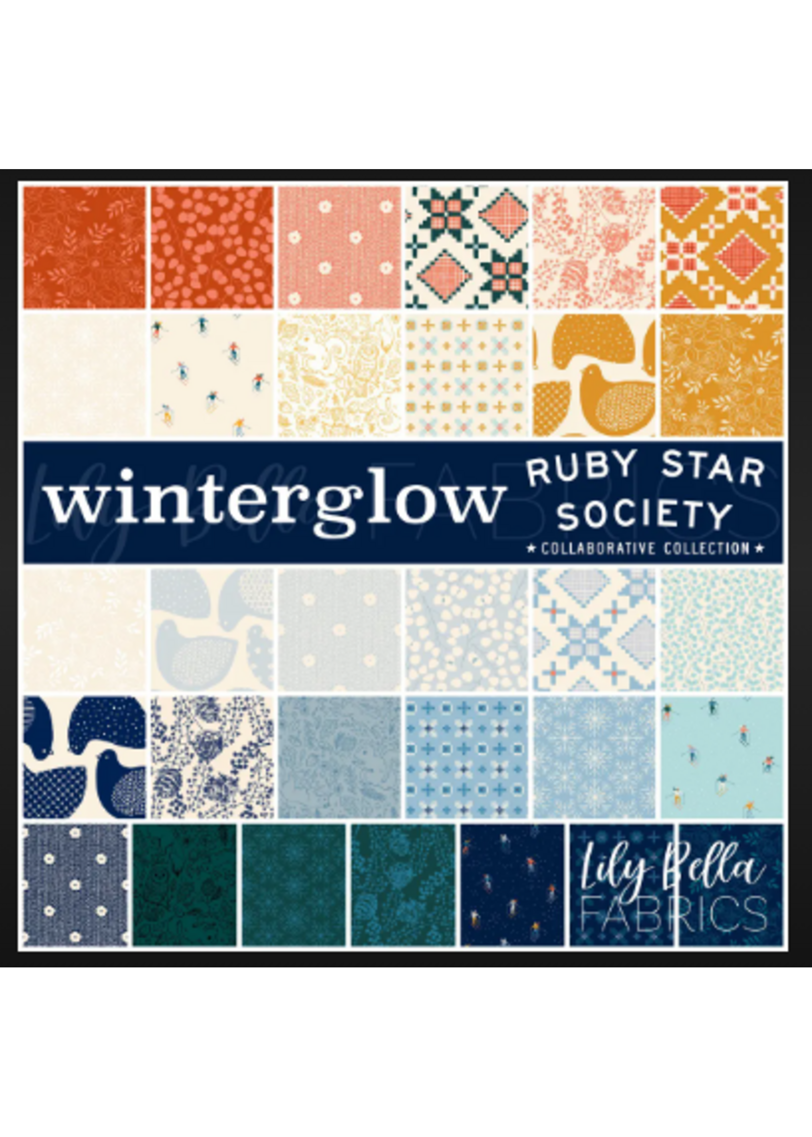 Ruby Star Society Winterglow - 10in/25.4cm Squares - Layer Cake - 42pcs