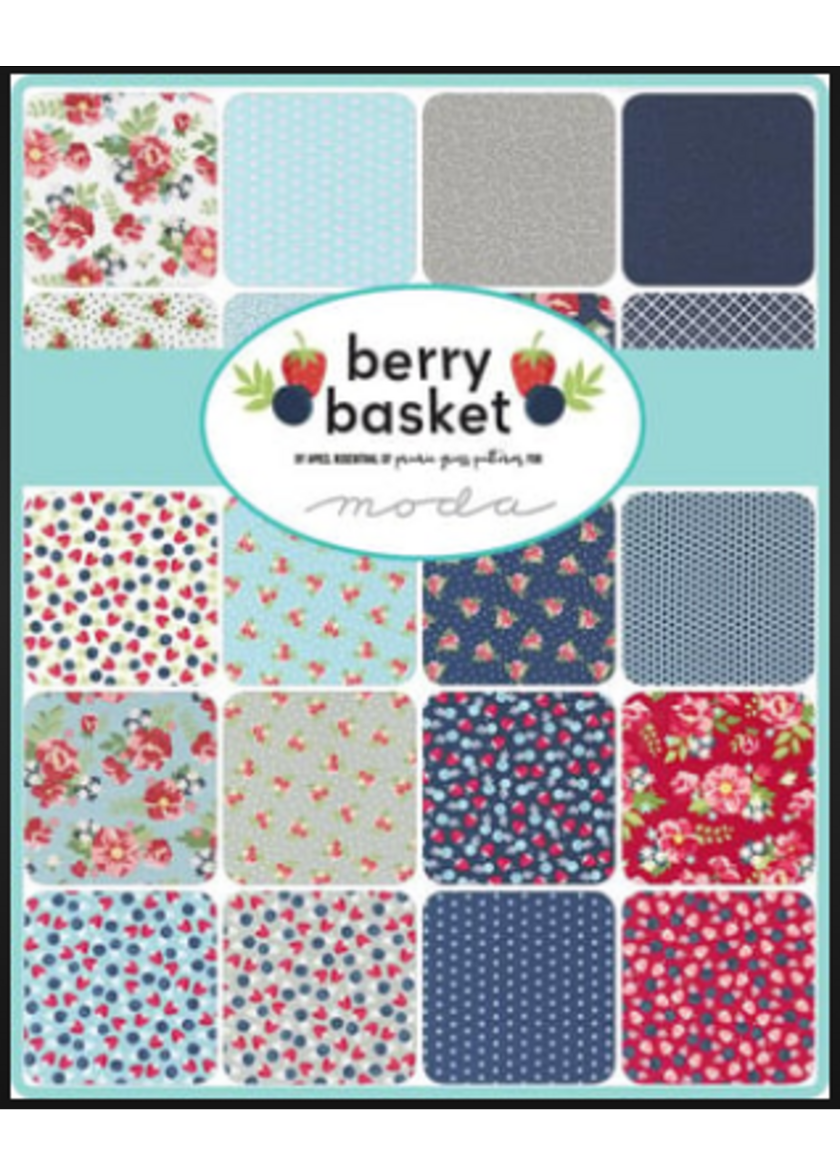 Moda Berry Basket - 2.5in/6.35cm - Jelly Roll - 40pcs