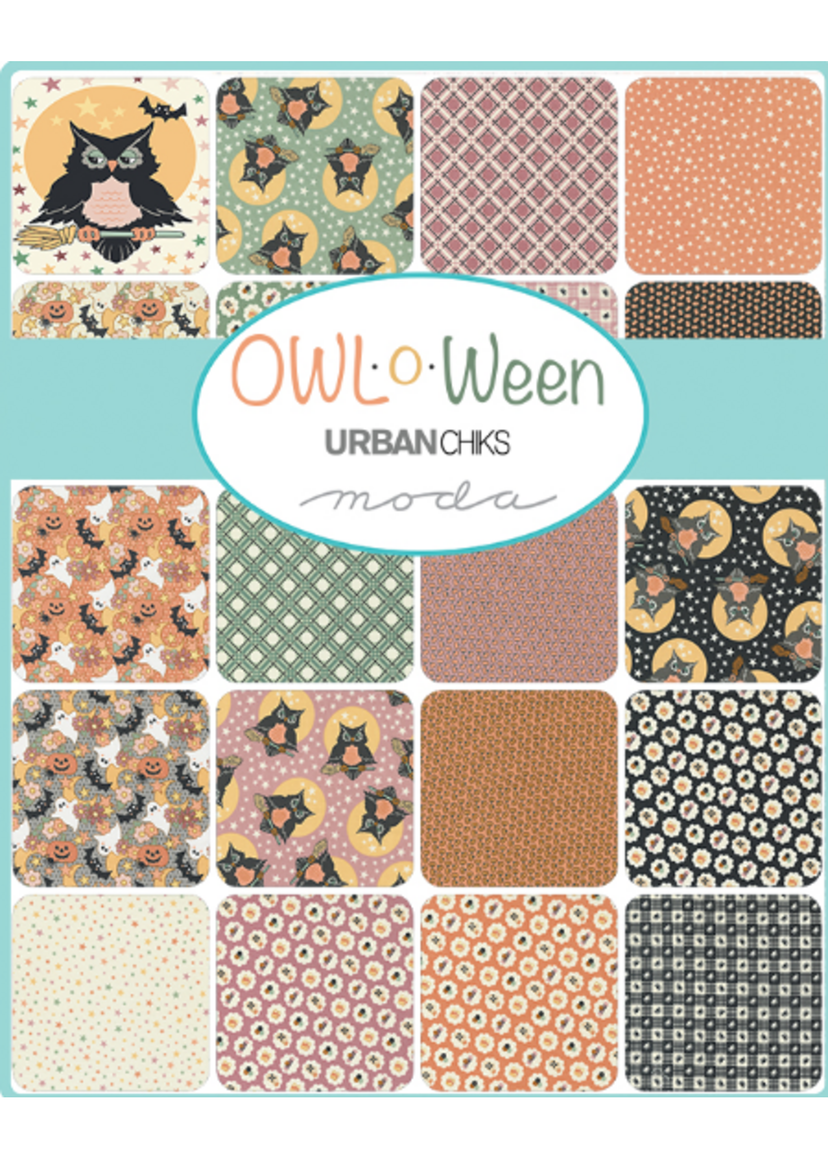 Moda Owl O Ween - 2.5in/6.35cm - Jelly Roll - 40pcs