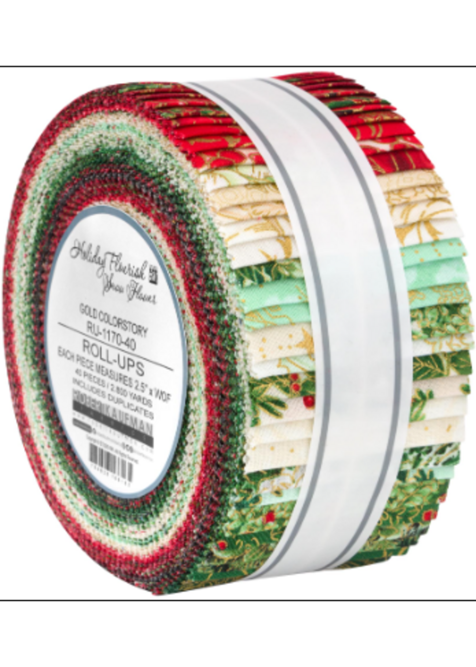Trend Tex Blooming Holidays - Maple Rolls - 2.5in/6.35cm - Jelly Roll - 40pcs