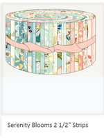 Poppie Cotton Serenity Blooms - 2.5in/6.35cm - Jelly Roll - 40pcs