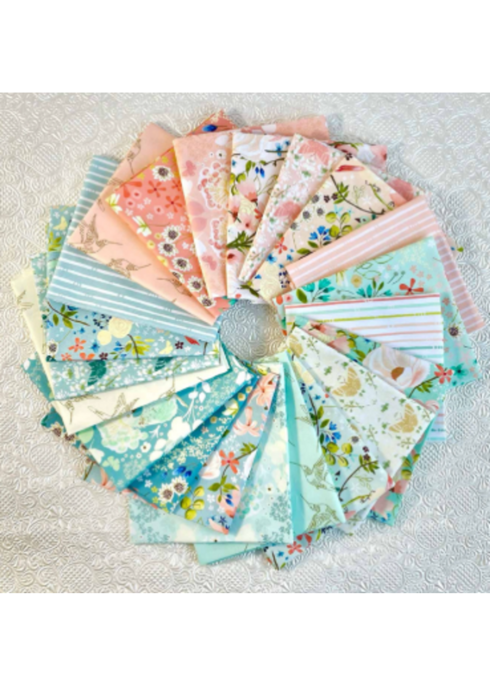 Poppie Cotton Serenity Blooms - 2.5in/6.35cm - Jelly Roll - 40pcs