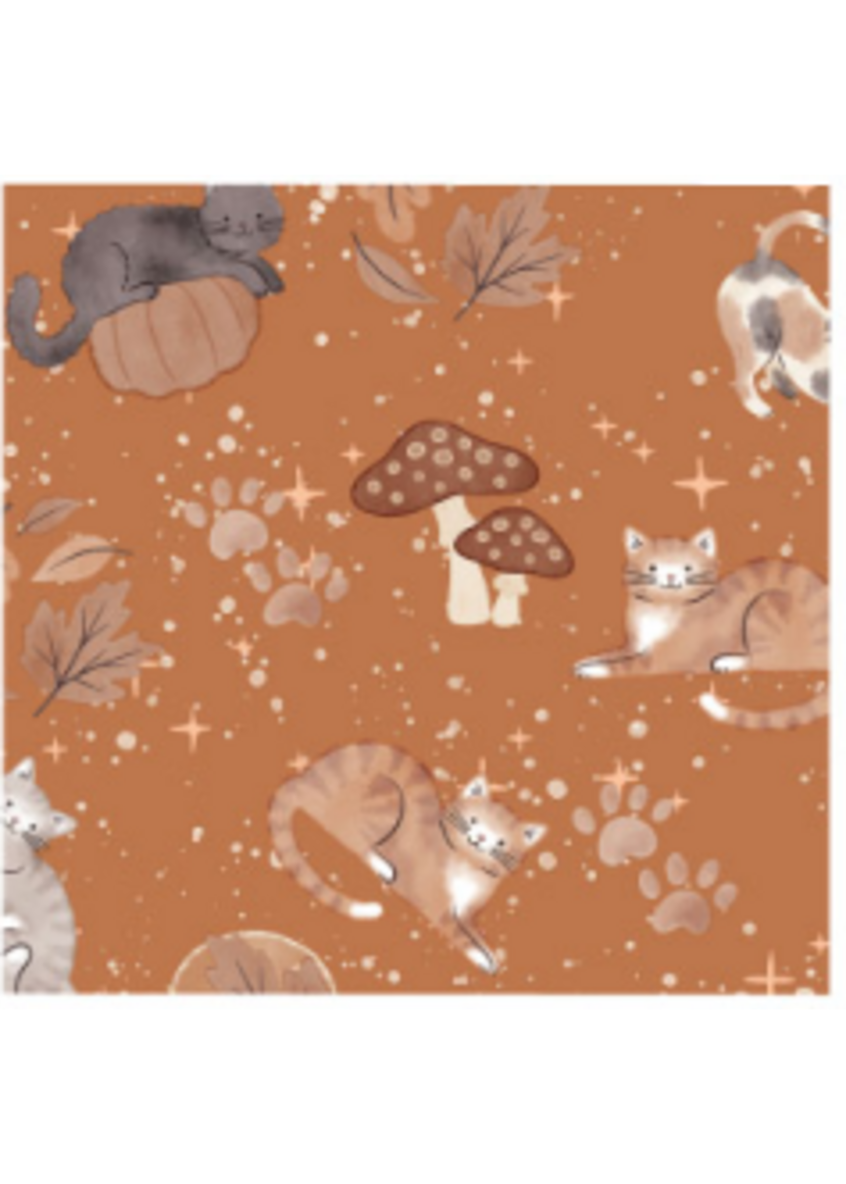 Camelot Fabrics Pumpkins and Paws Forest Witch Familiars  1 unit = 10 cm = 4 inches