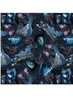 Camelot Fabrics Corpse Bride Collection - Emily and Victor Multi 1 unit=10 cm = 4 inches