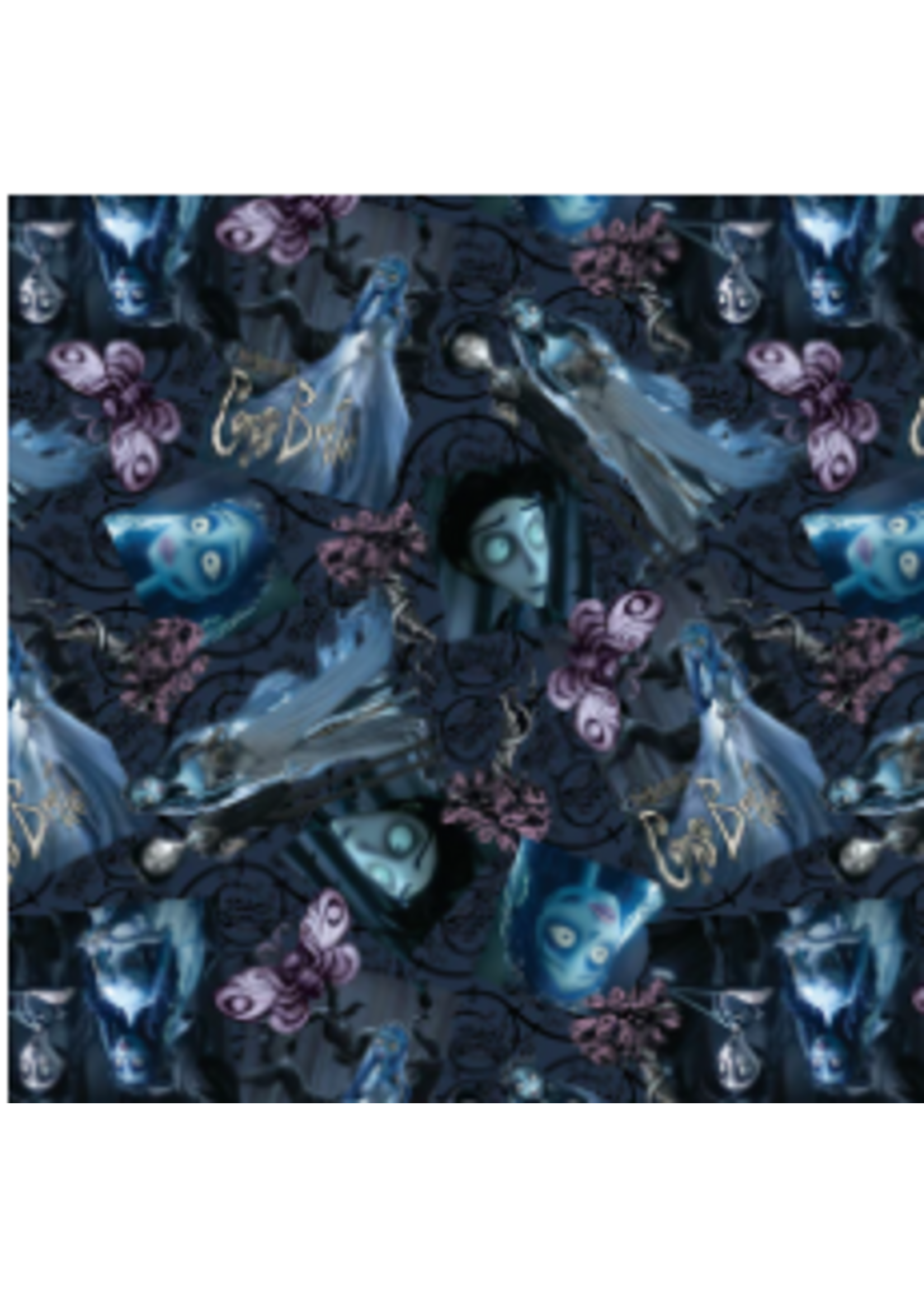 Camelot Fabrics Corpse Bride Collection - Emily and Victor Multi 1 unit=10 cm = 4 inches