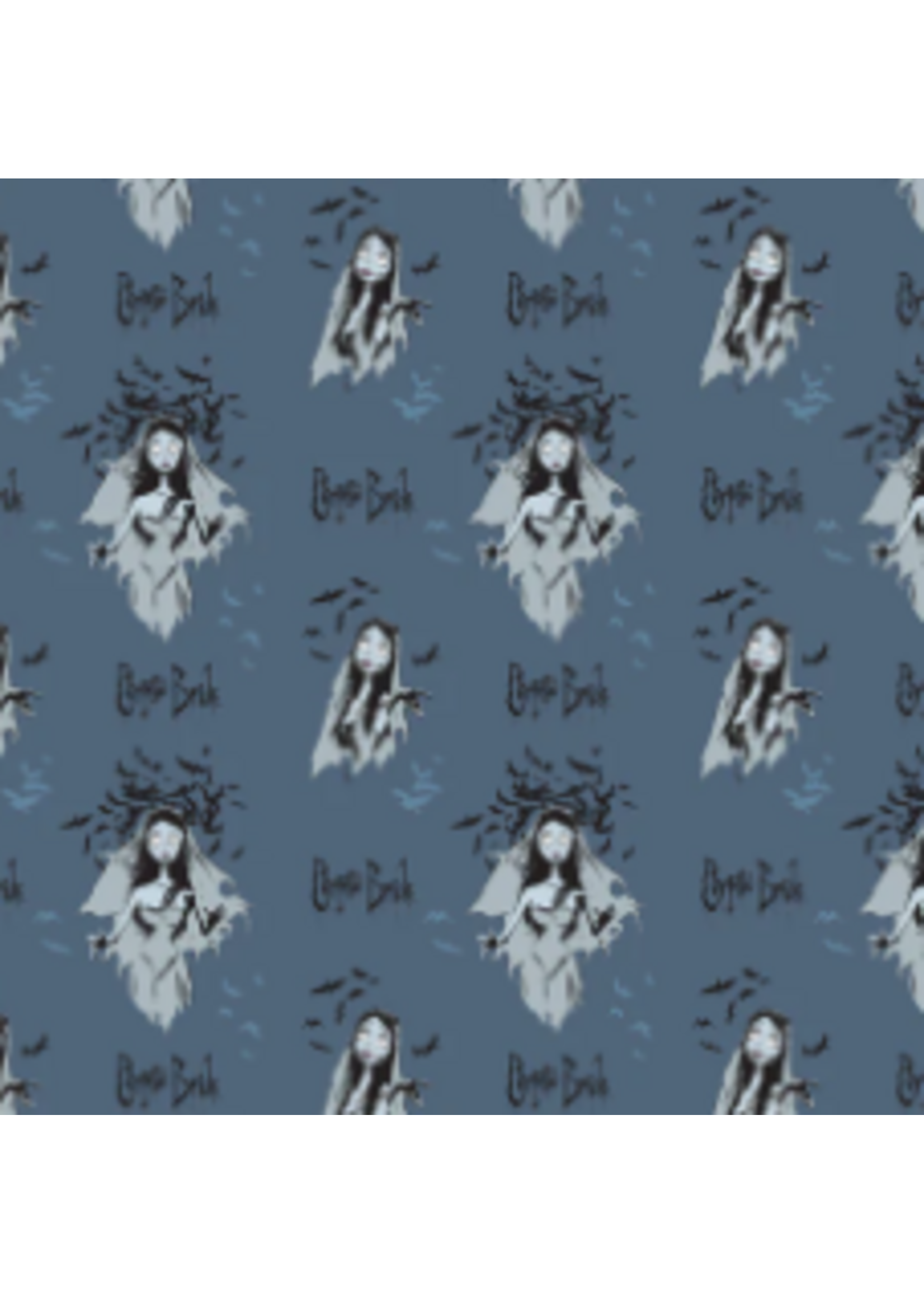Camelot Fabrics Corpse Bride Collection -Emily Poses Navy  1 unit = 10 cm = 4 inches