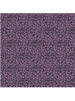 Camelot Fabrics Corpse Bride Collection -Roses and Title  Purple  1 unit = 10 cm = 4 inches