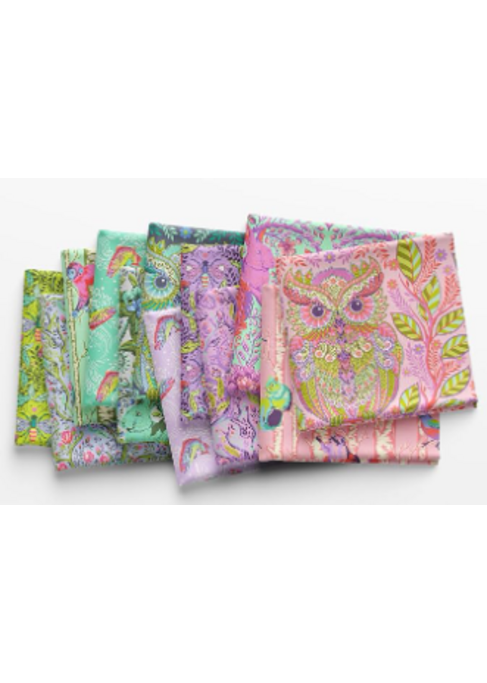 FreeSpirit Fabrics Full Moon Forest  II - Tula Pink - 20x18in/50.8x45.72cm Squares - Fat Quarter Pack - 12 pcs - Main Prints