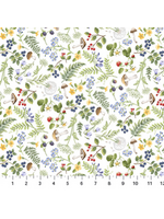 Northcott Country Mouse White   Multi  1 unit = 10 cm = 4 inches
