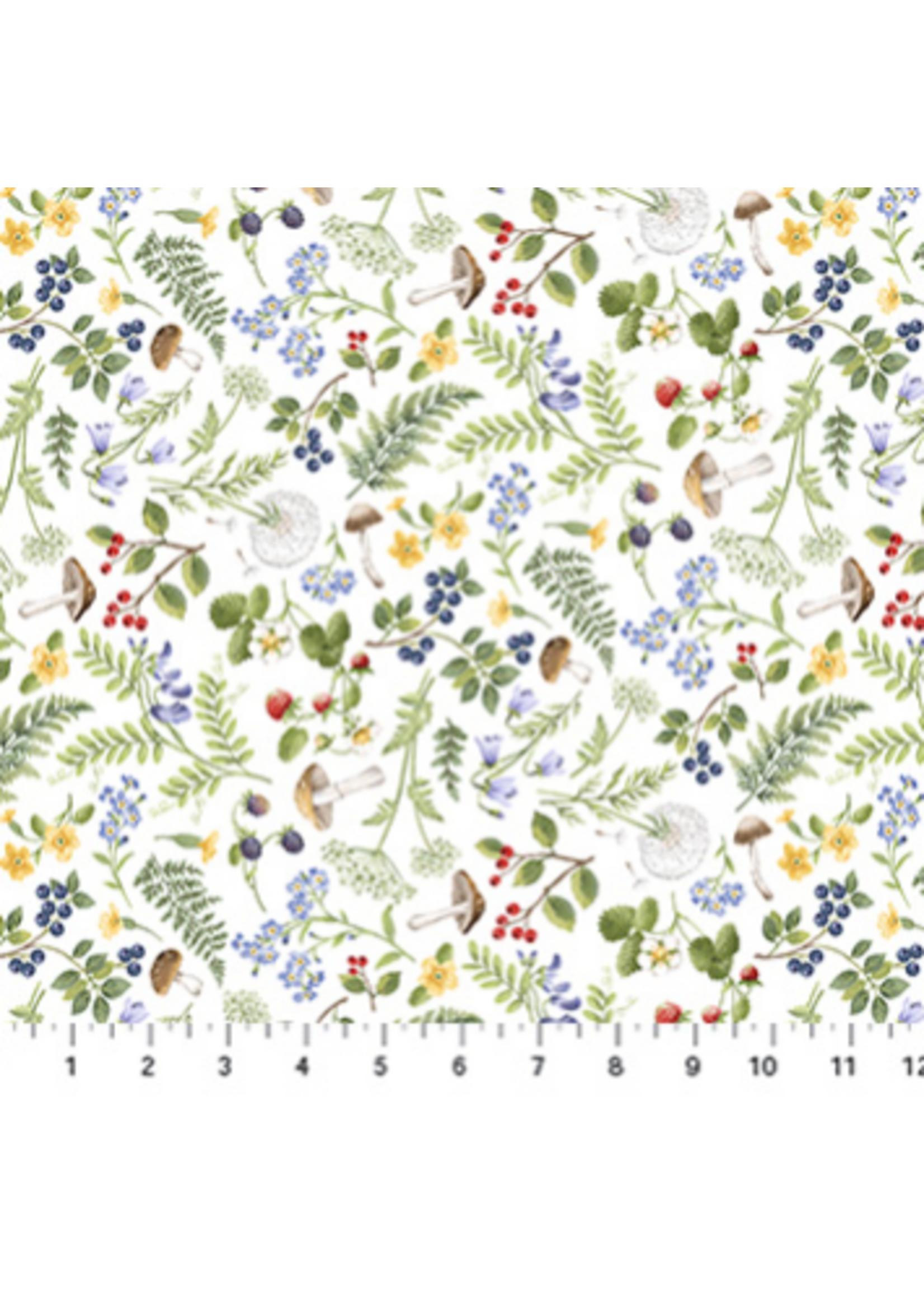 Northcott Country Mouse White   Multi  1 unit = 10 cm = 4 inches