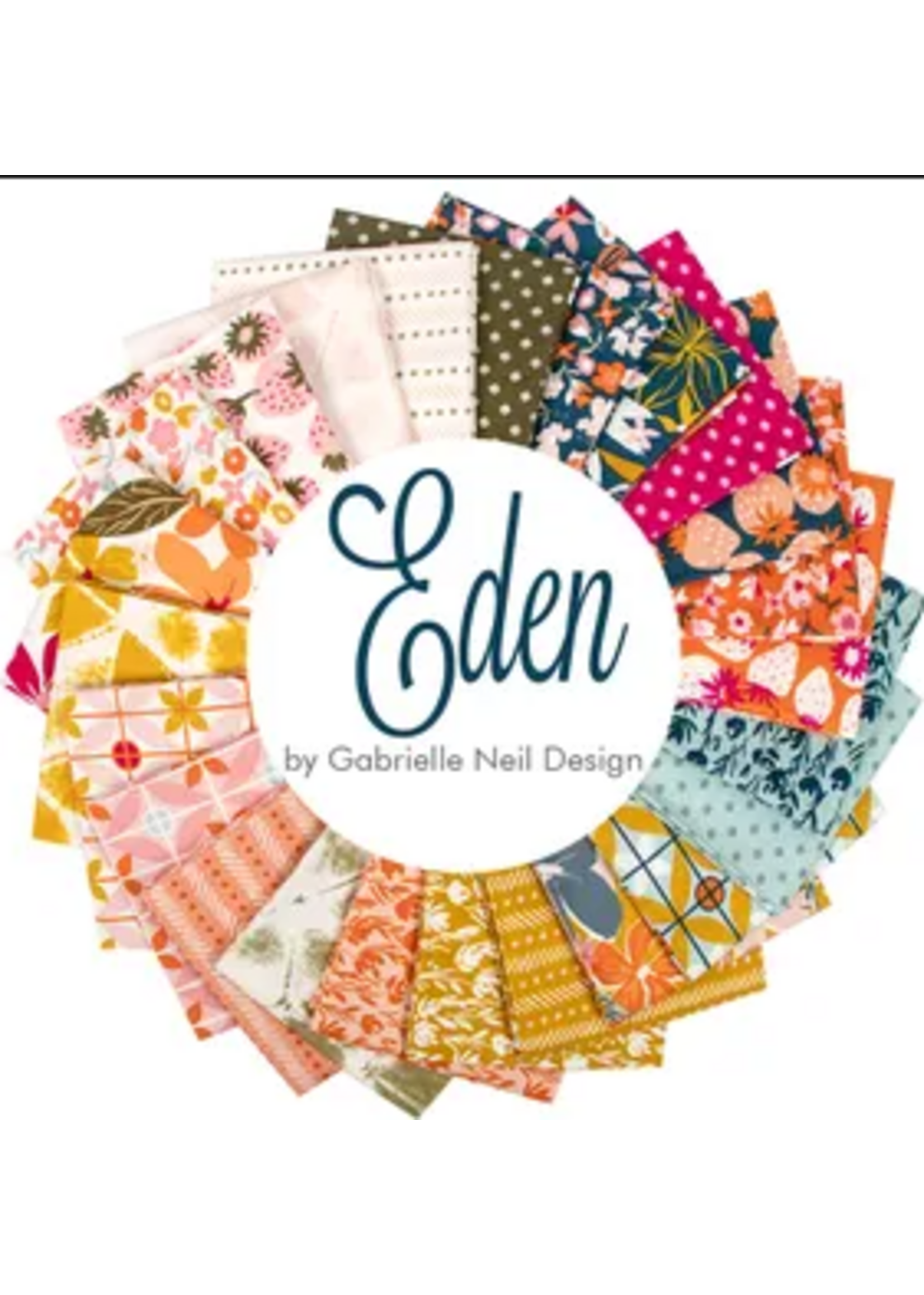 Riley Blake Eden - 20x18in/50.8x45.72cm Squares - Fat Quarter Pack - 24 pcs