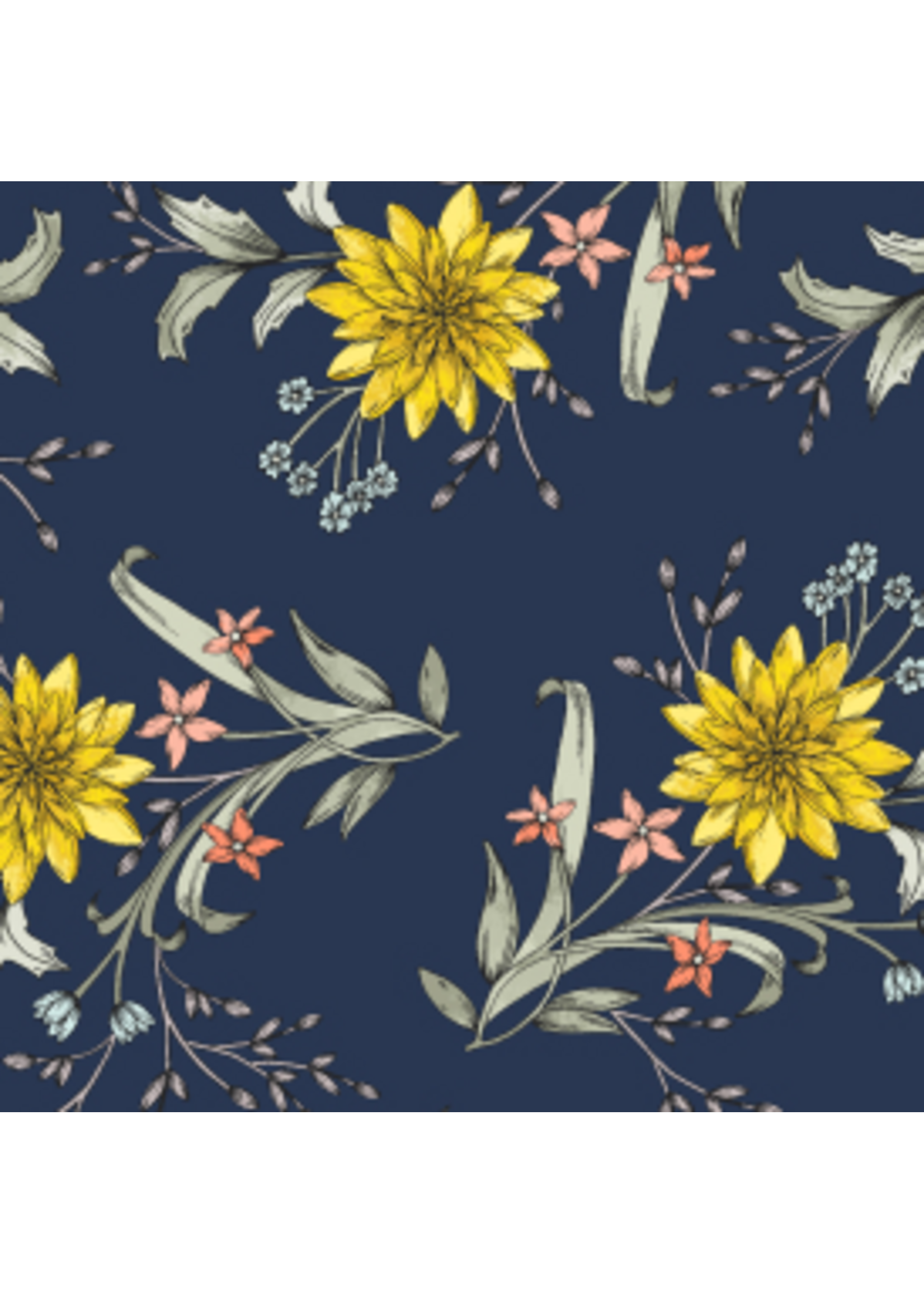 Trend Tex Dear Dahlia - 20x18in/50.8x45.72cm Squares - Fat Quarter Pack - 20 pcs