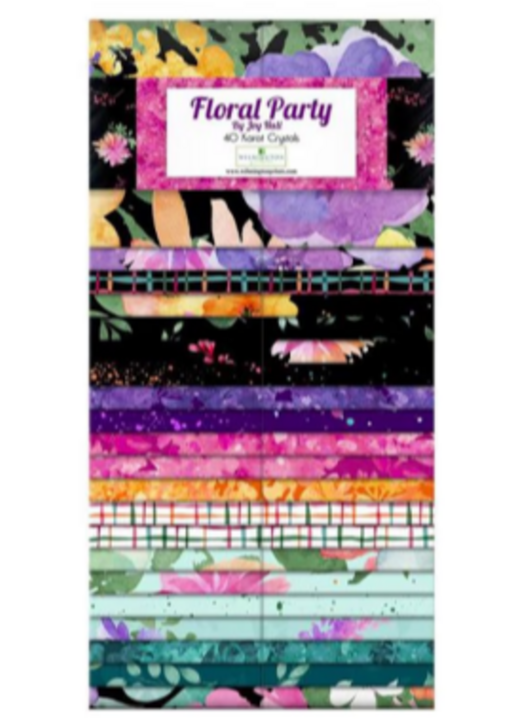 Wilmington Prints Floral Party - 2.5in/6.35cm - Jelly Roll - 40pcs