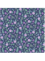 Dear Stella To Bee or Not to Bee - Bee Leaf Indigo  1 unit = 10 cm = 4 inches