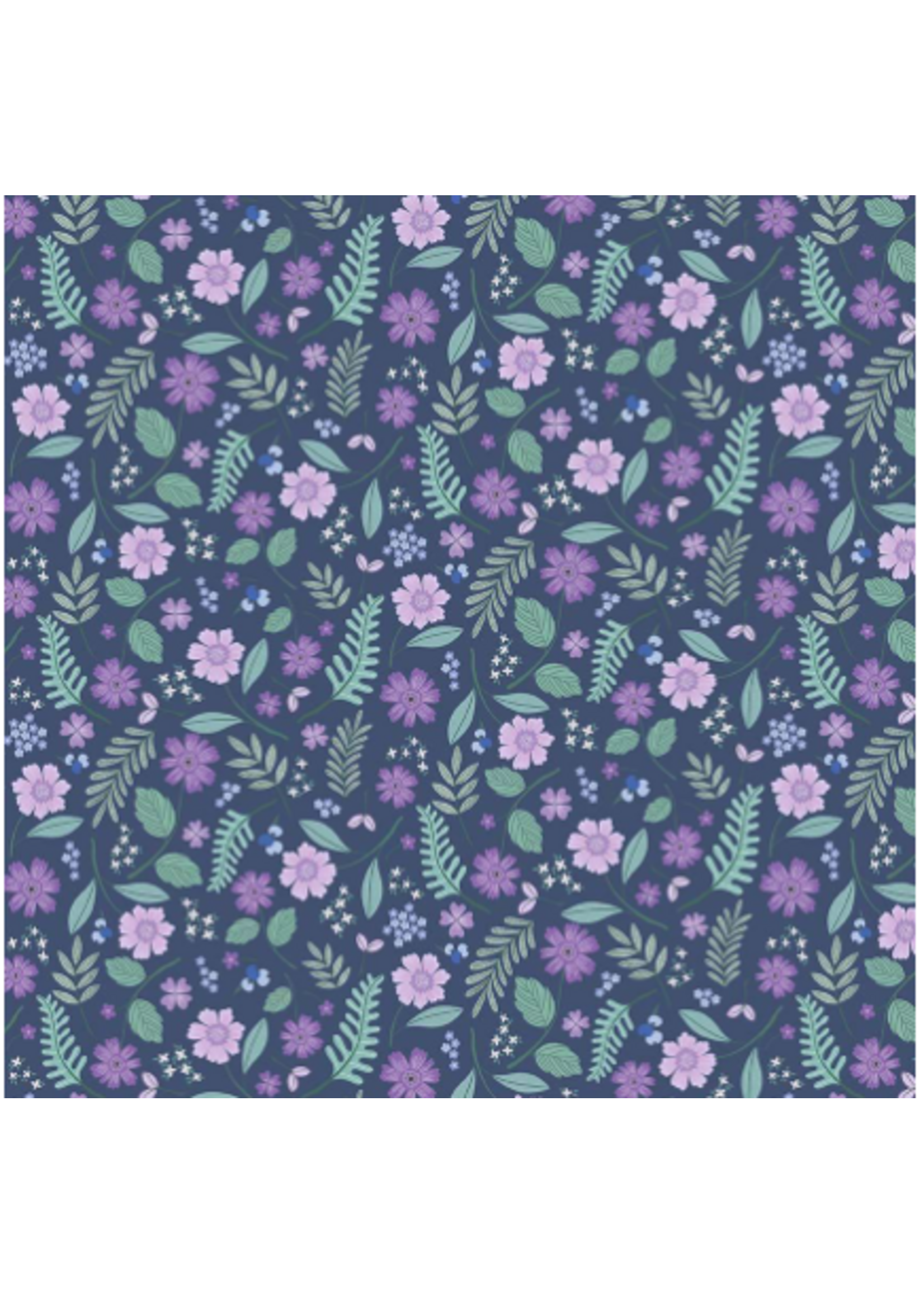Dear Stella To Bee or Not to Bee - Bee Leaf Indigo  1 unit = 10 cm = 4 inches