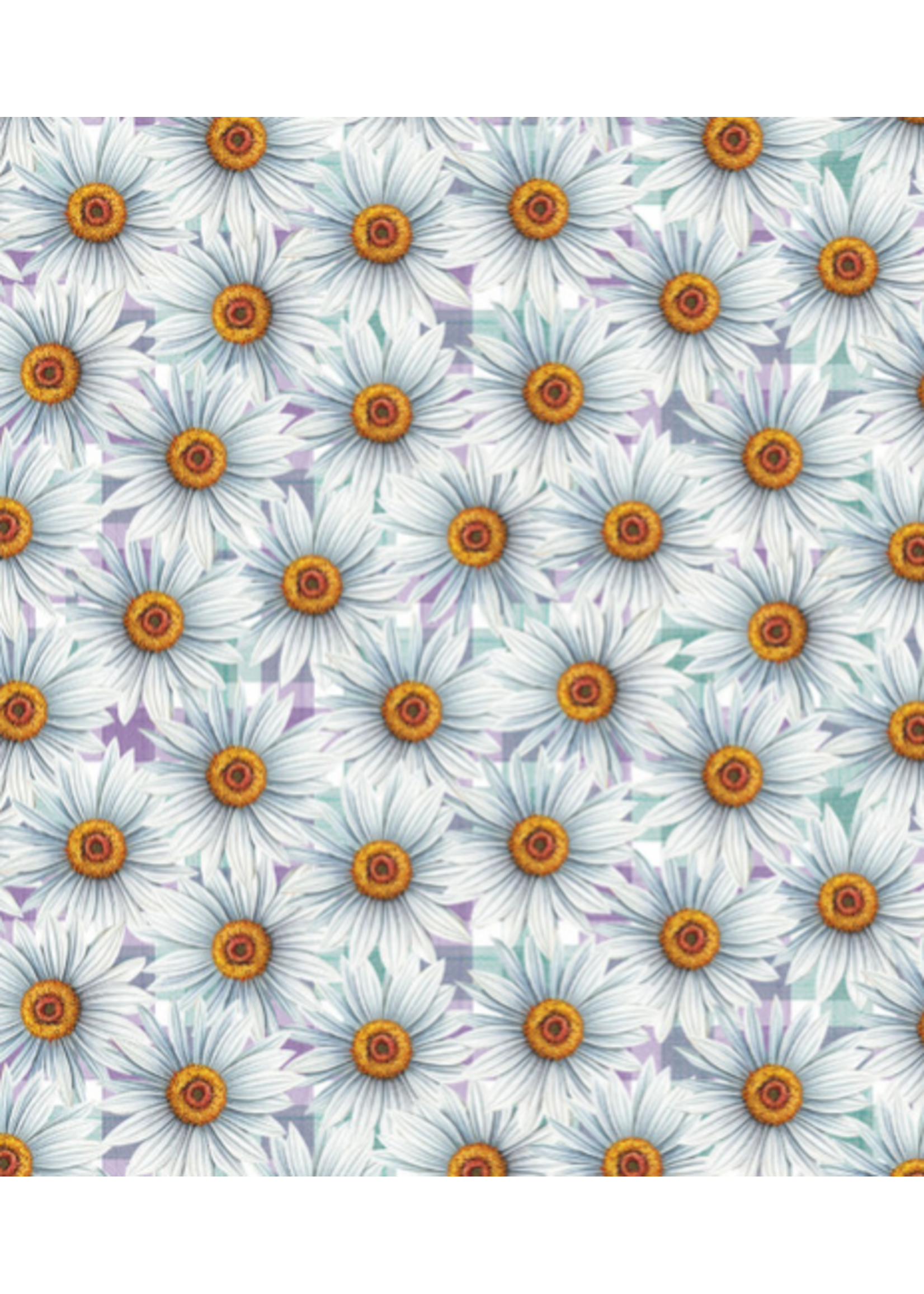Blank Quilting Florinda Daisy  Digital print  1 Unit = 10 cm = 4 inches