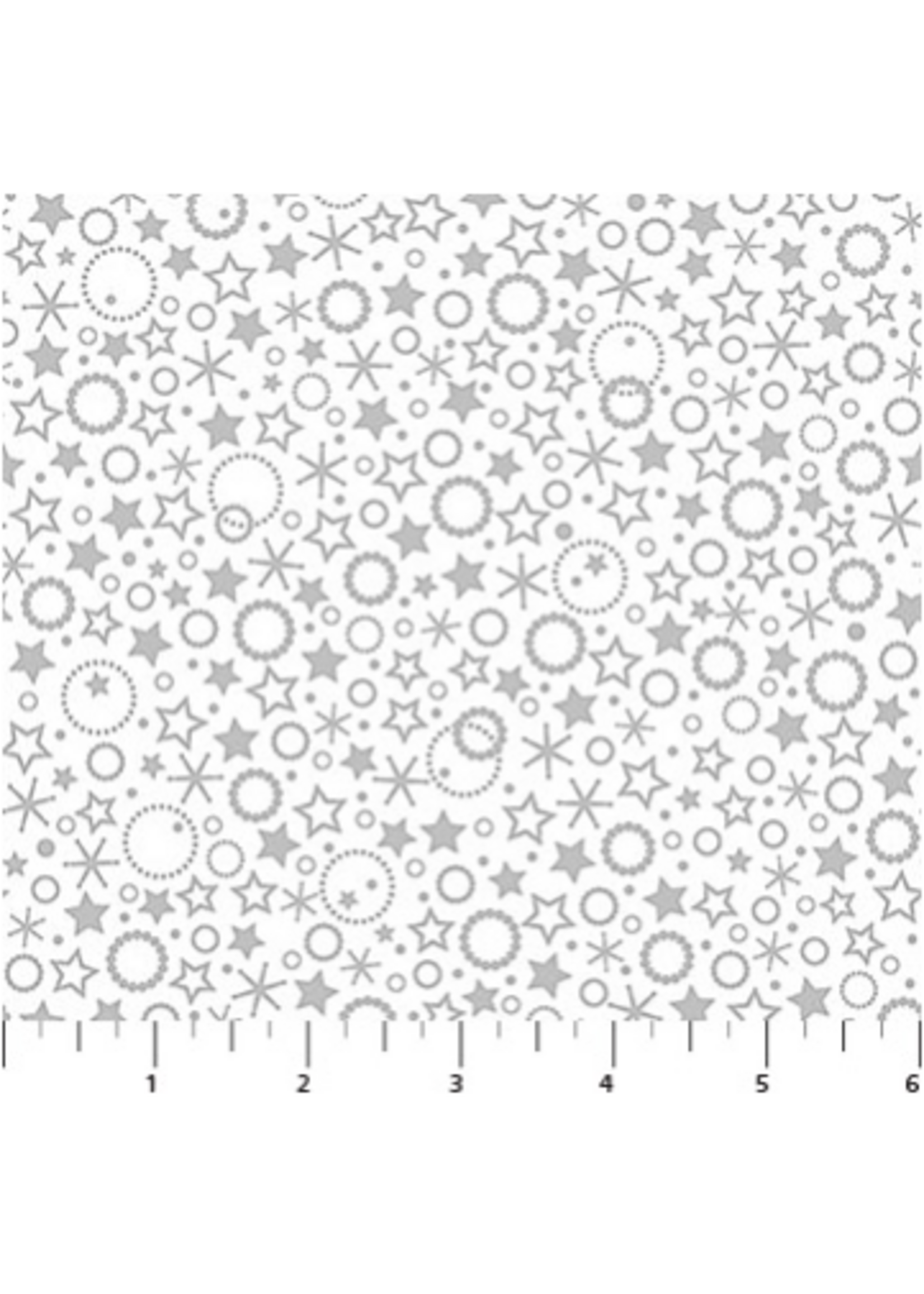 Patrick Lose Wintry Luster Silver Stars 1 unit = 10 cm = 4 inches