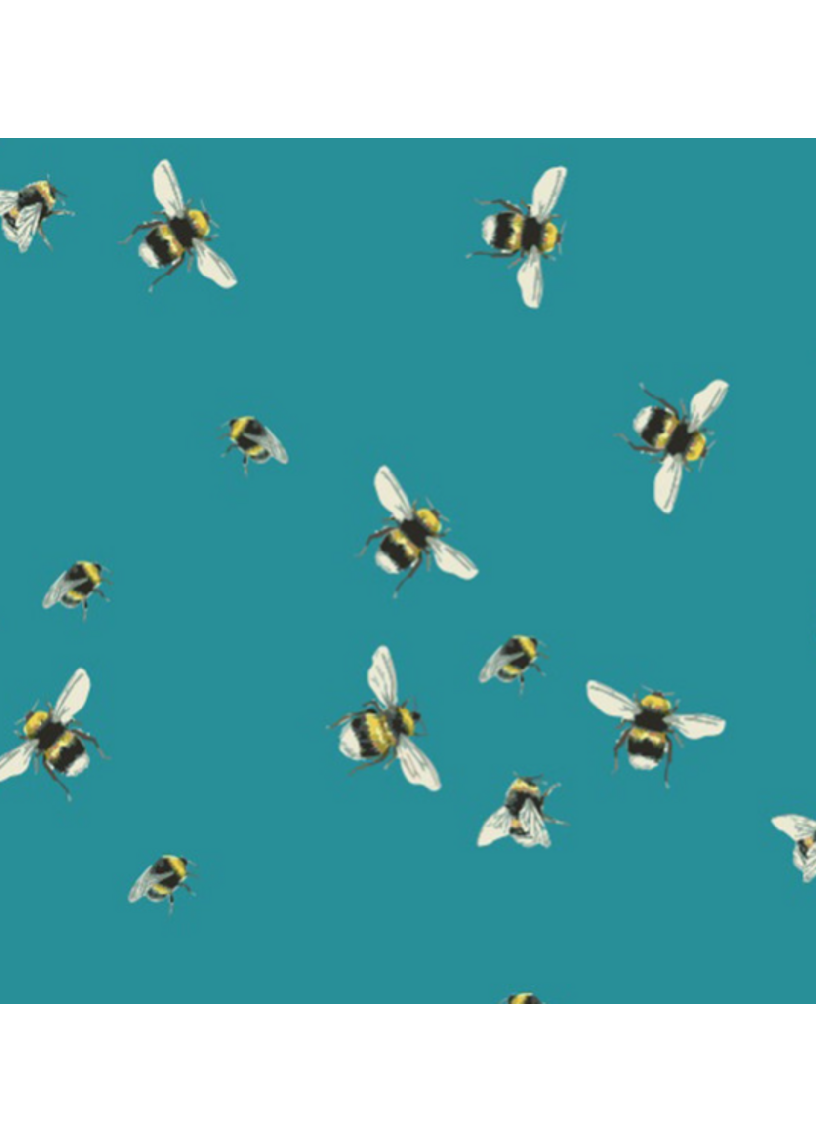 SEWING SANCTUARY Bee World  Teal  1 unit = 10 cm = 4 inches
