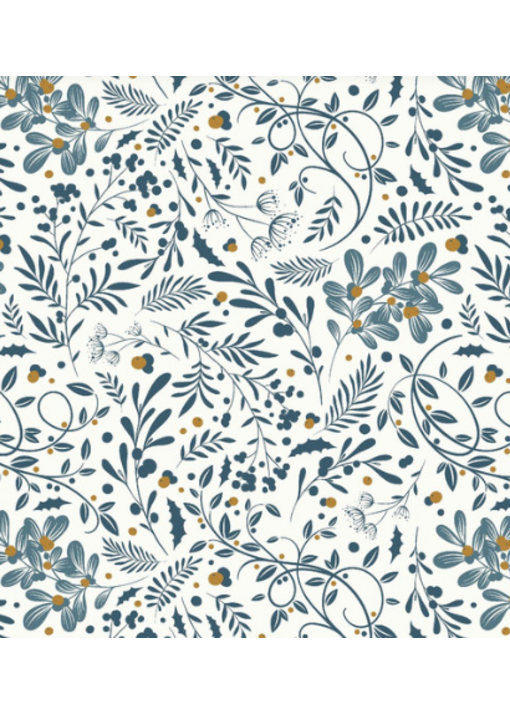 Blank Quilting Holly Jolly Calico Ecru/Navy  1 unit = 10 cm = 4 inches