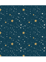 Blank Quilting Holly Jolly Calico Navy Stars 1 unit = 10 cm = 4 inches