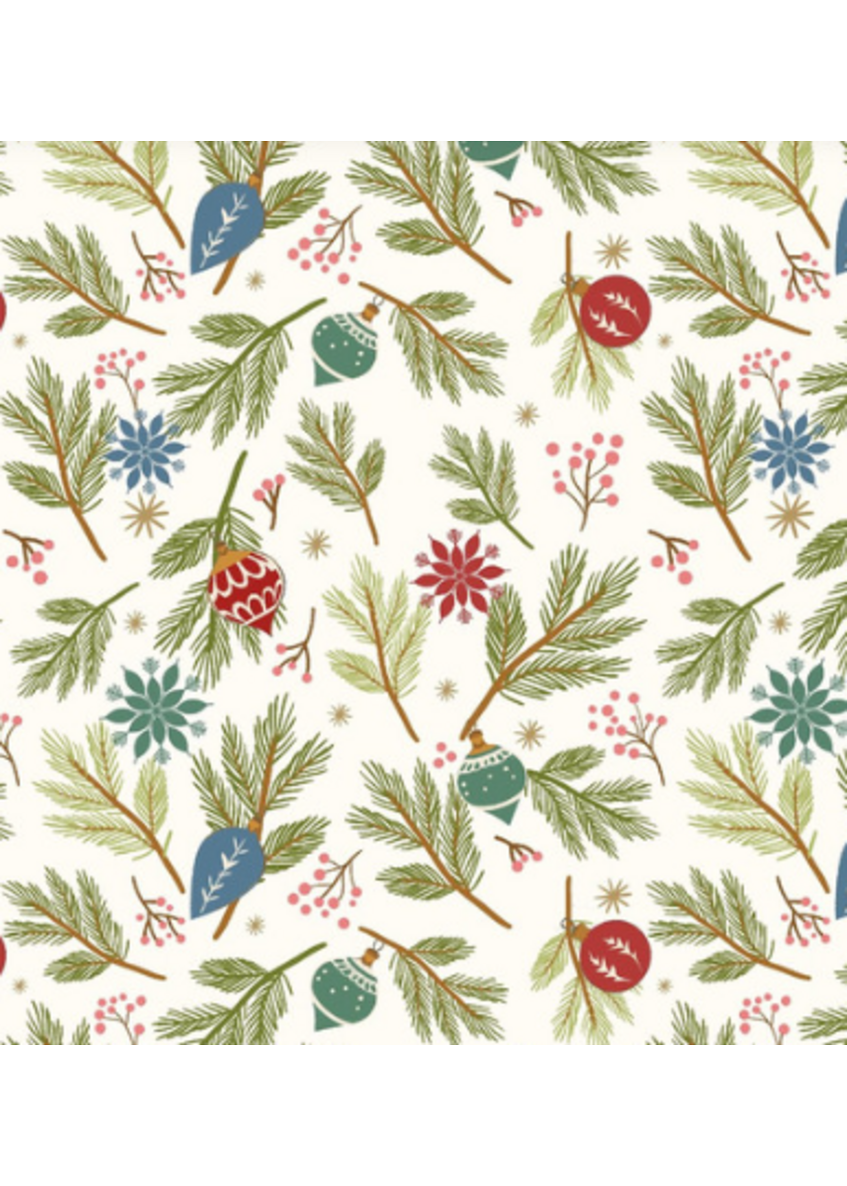 Blank Quilting Holly Jolly Calico Ecru