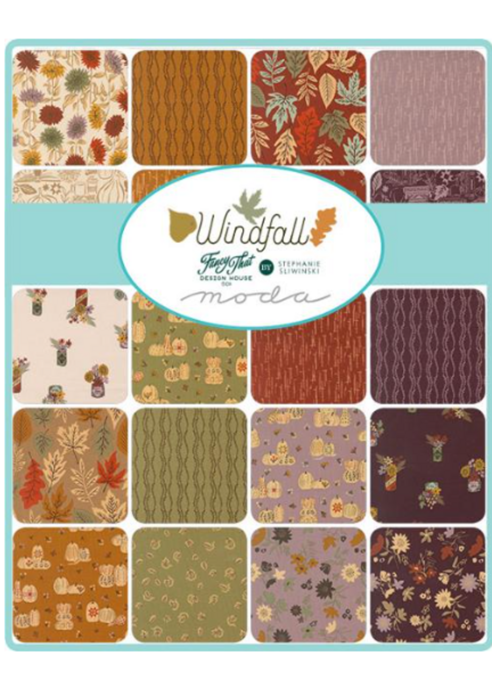 Moda Windfall - 2.5in/6.35cm - Jelly Roll - 40pcs