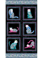 Benartex Cats Meow By Ann Lauer Benartex   Panel 23 x 42