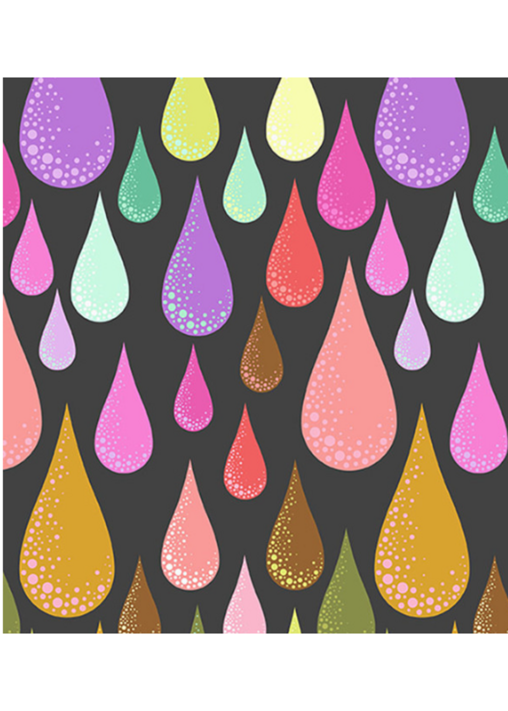Tula Pink Tula pink Dew Drops - Licorice || Prince Charming Déjà Vu   1 unit = 10 cm = 4 inches