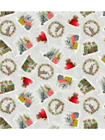 Studio E Fabrics HOLLY WOODS by Studio E Critter Vignette/Pearl