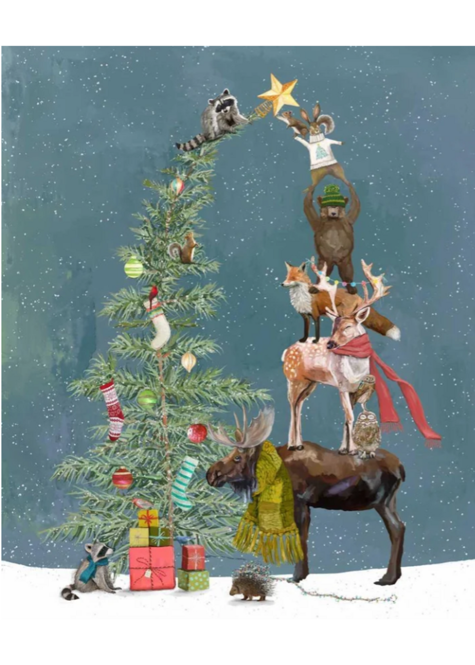 Studio E Fabrics HOLLY WOODS by Studio E Critter Slate Panel  34 x 42