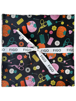 FIGO Fabrics Figo - Bits and Bobs Layer cake  10 Inch square