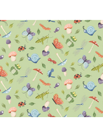 Studio E Fabrics Sweet Cee Creative - Lucky Duck  Matcha  1 unit = 10cm = 4 inches