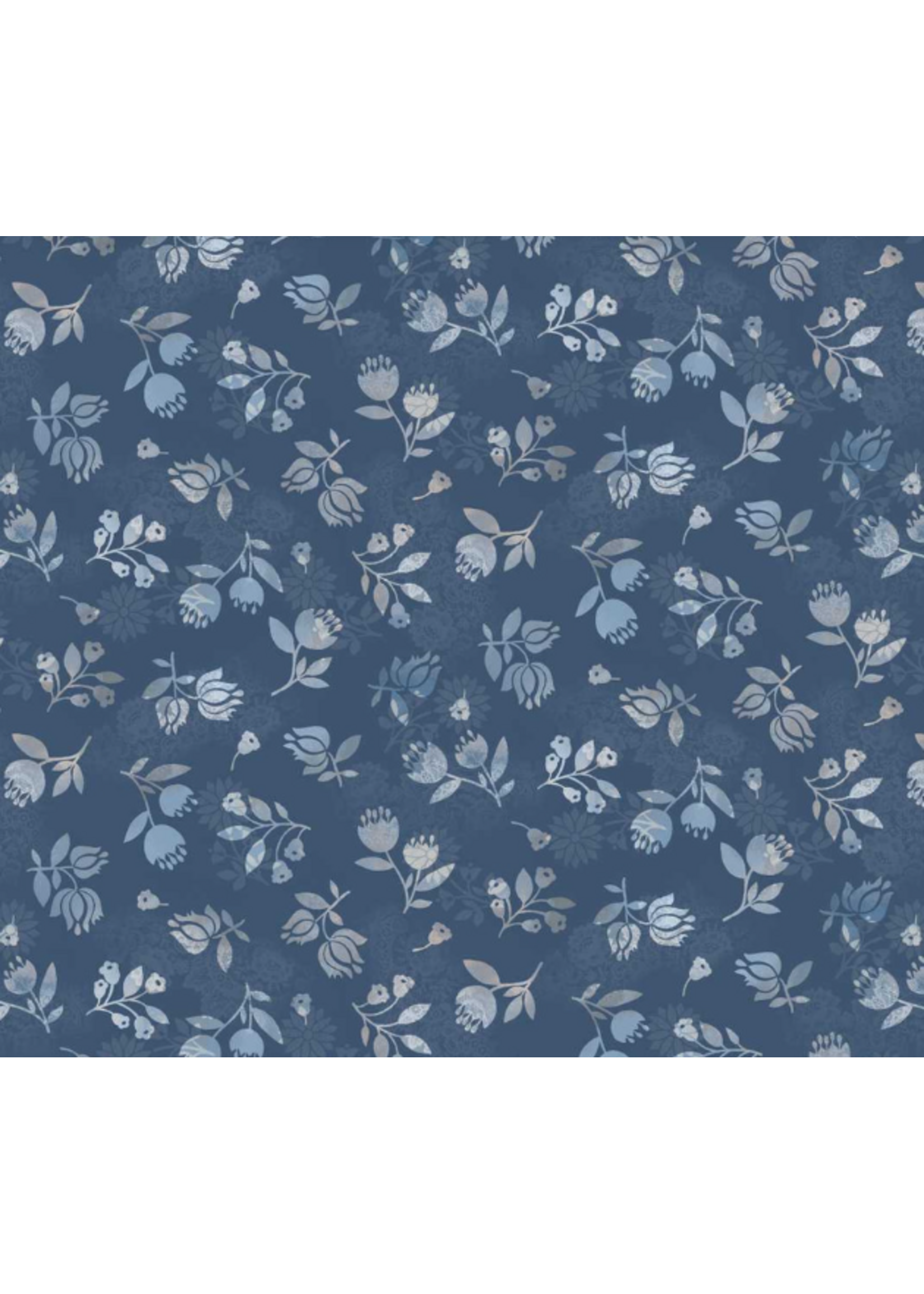 Studio E Fabrics Studio E  - Kindly Your - Medium Denim 1 Unit = 10 cm = 4 Inches