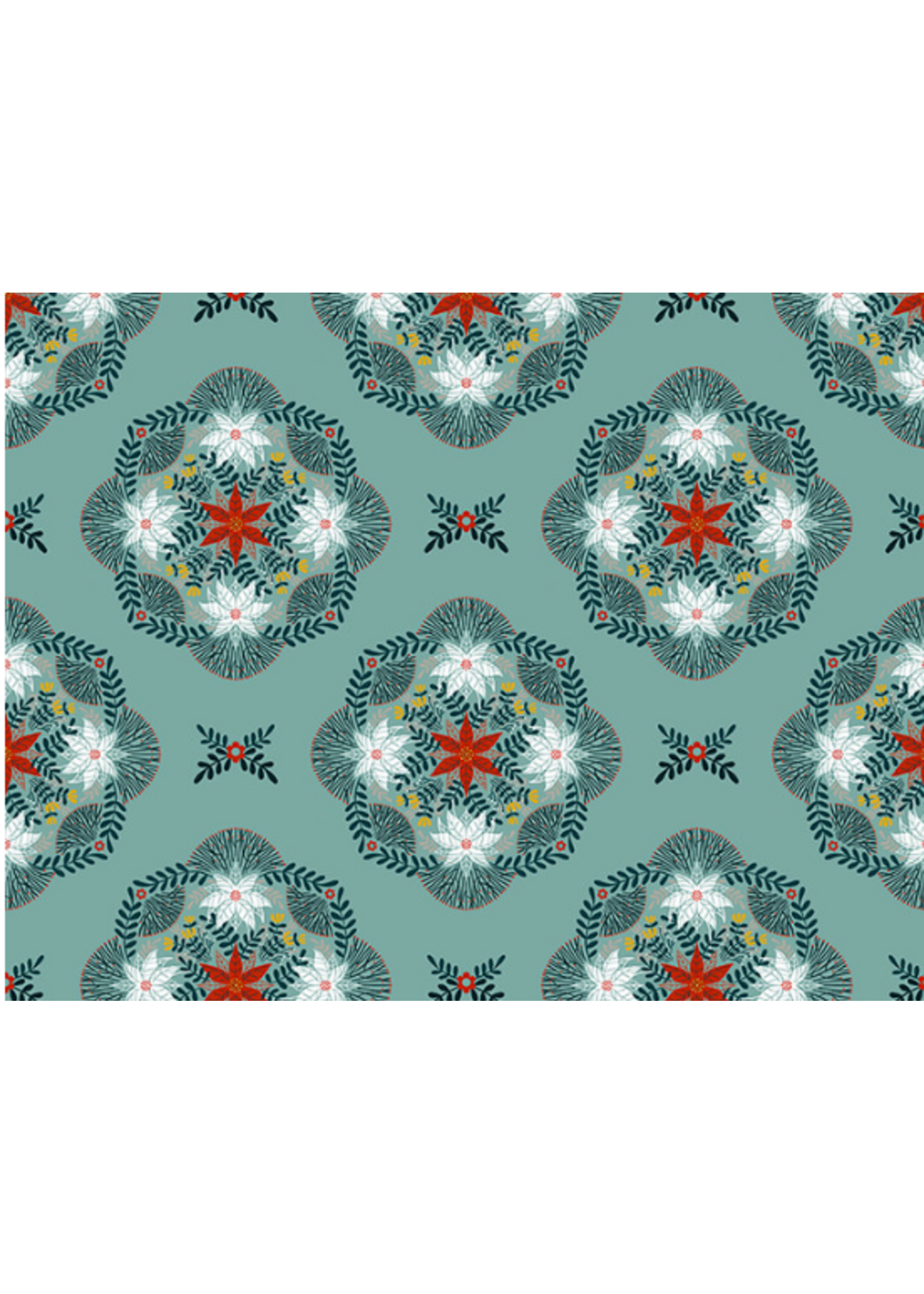 FreeSpirit Fabrics Silent Night Flowers in the Thicket   1 unit = 10cm = 4 inches