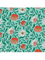 Benartex Blooming Color Harmony By Contempo Studio- Turquoise  1 unit = 10 cm = 4 inches