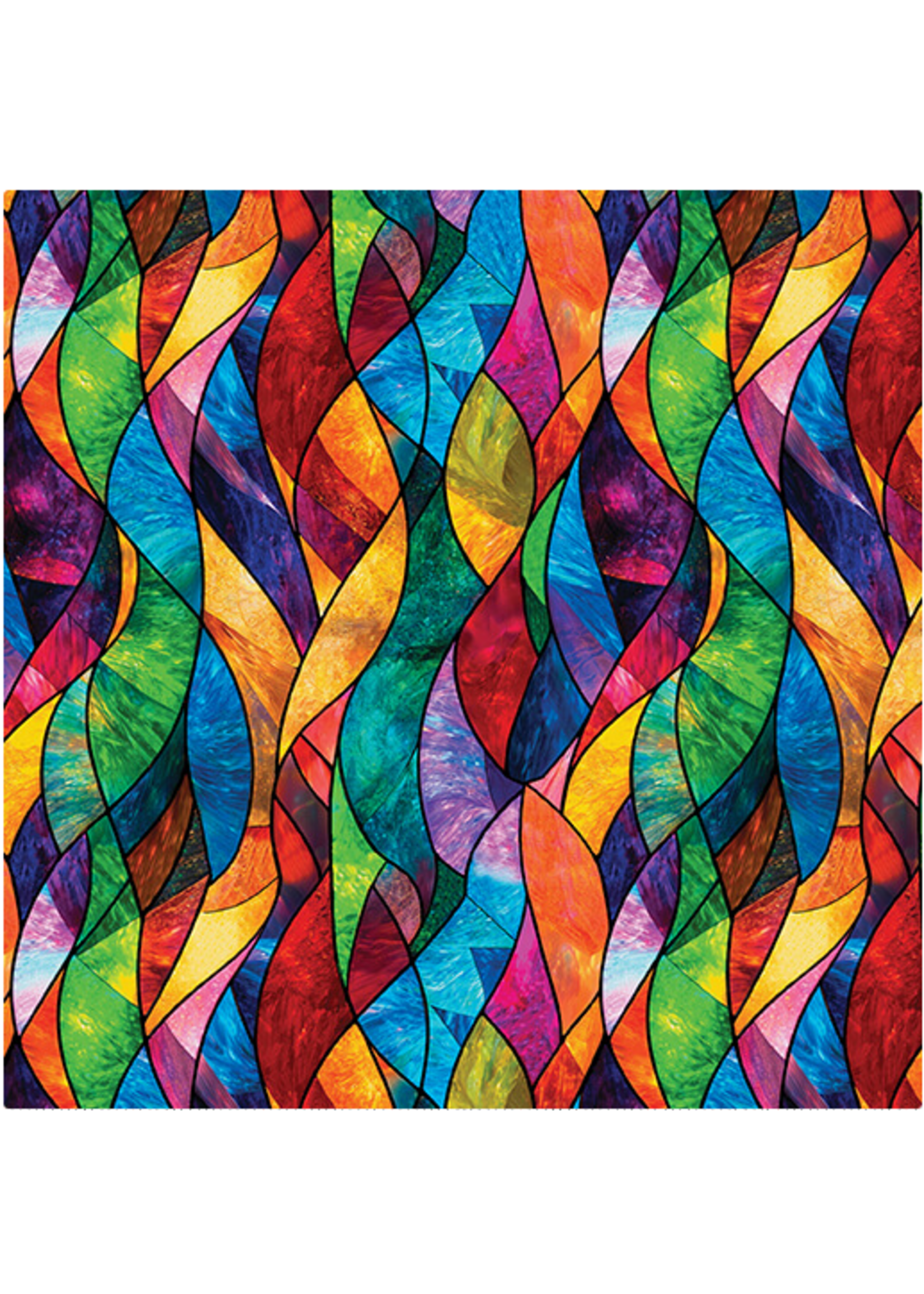 Benartex Illuminations By Peggy Collins Stained Glass    1 unit = 10 cm = 4 inches