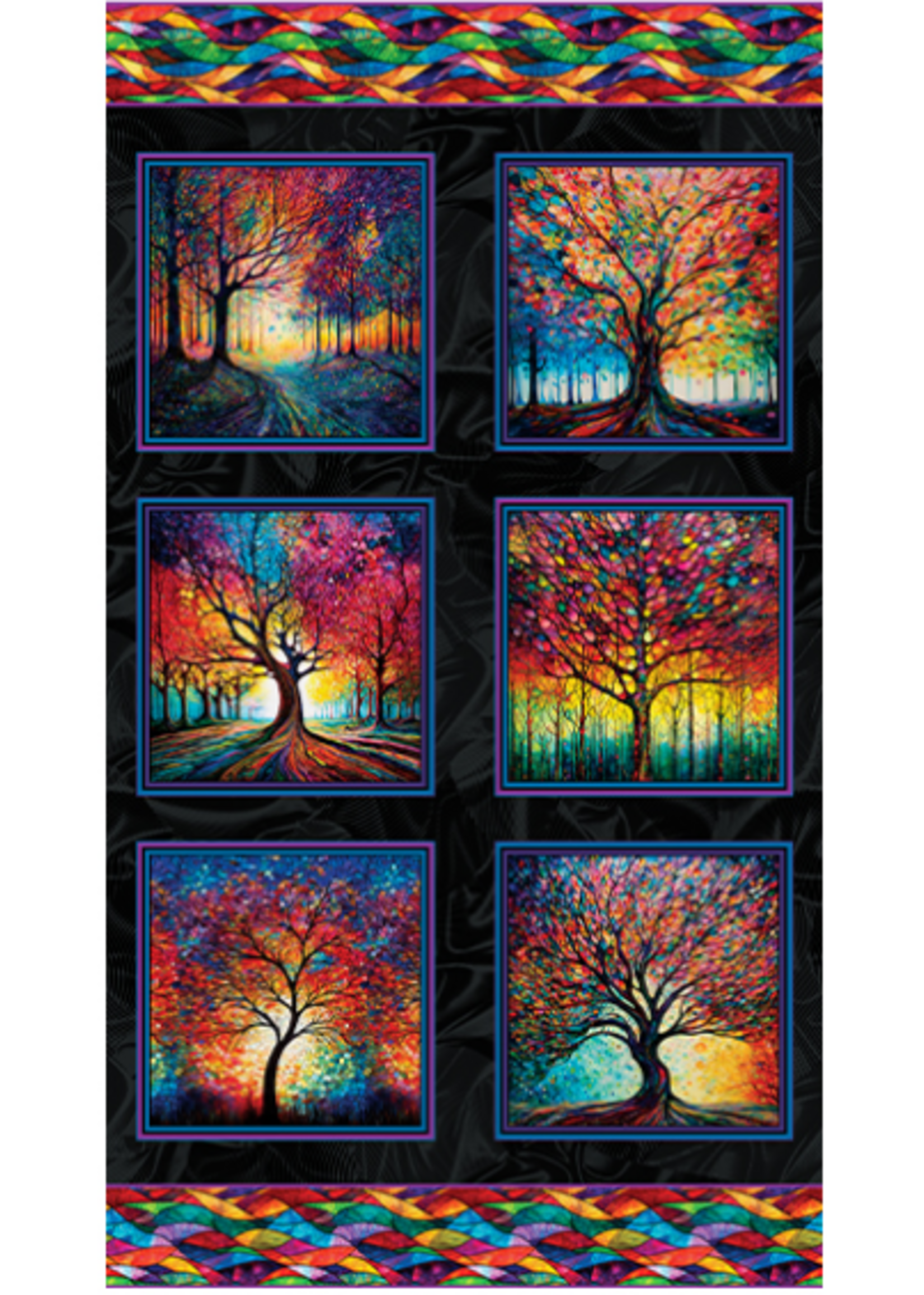 Benartex Illuminations By Peggy Collins The Tree Panel 24 x 42