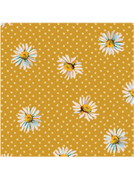 Benartex Love and Stitches By Katie Daisy Gold Digitally Printed   1 unit = 10 cm = 4 inches