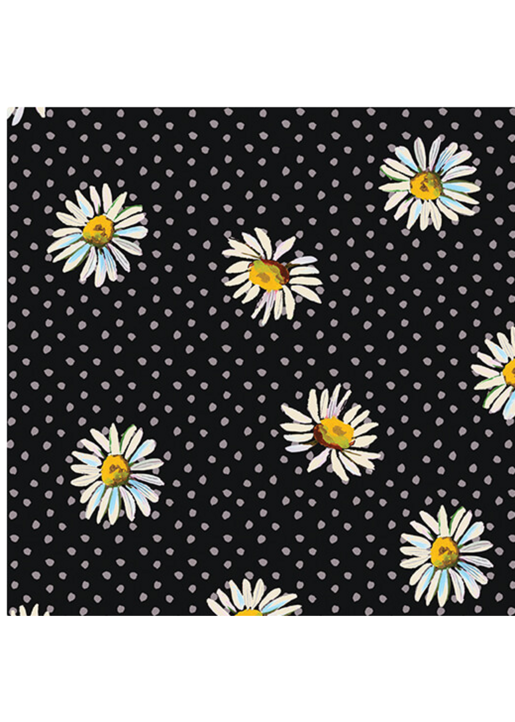 Benartex Love and Stitches By Katie Daisy Licorice Digitally Printed  1 unit = 10 cm = 4 inches