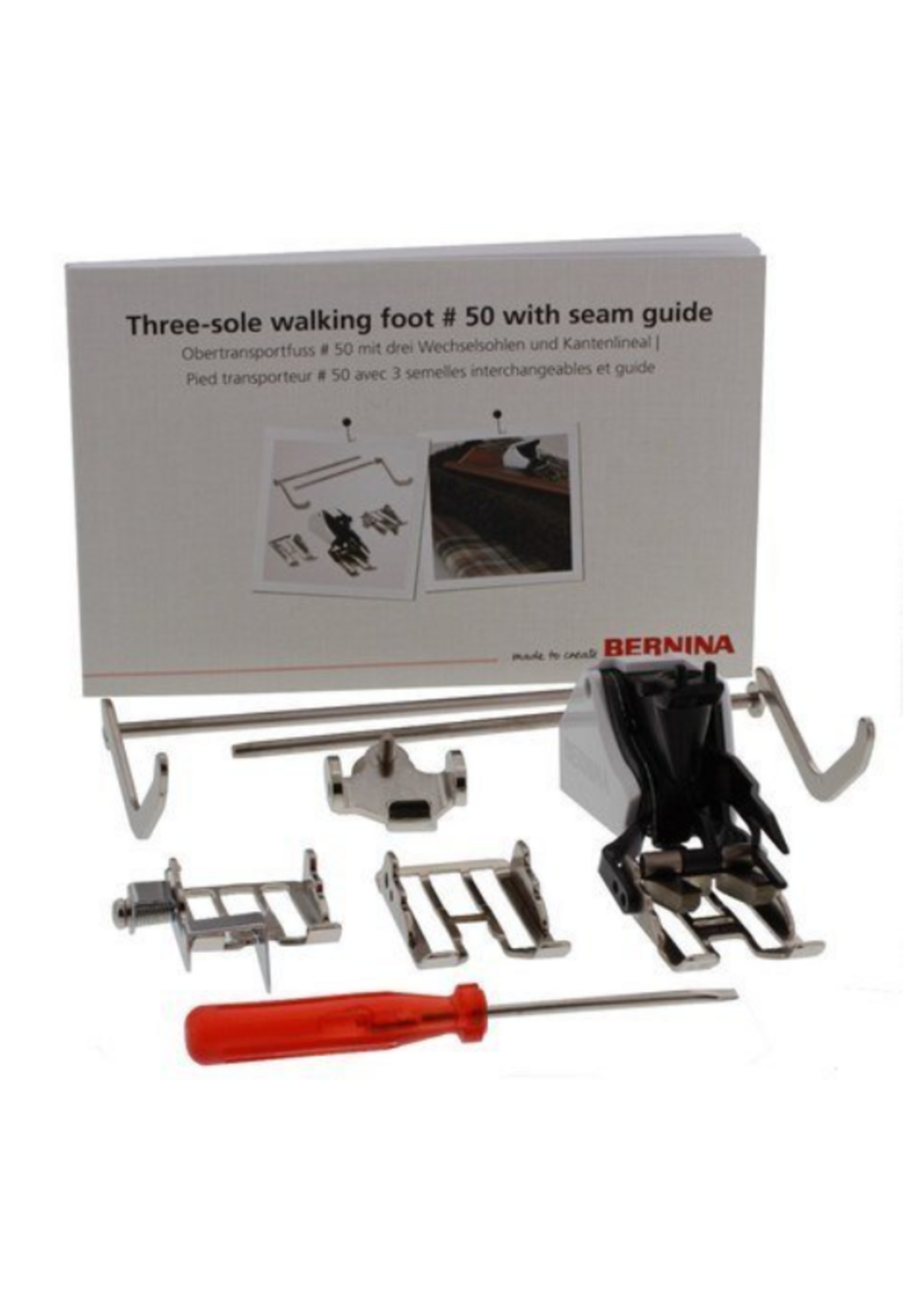 Bernina Bernina - #50 Walking Foot with Three Alternative Soles and Seam Guide (Fits Group: A) - Old Style