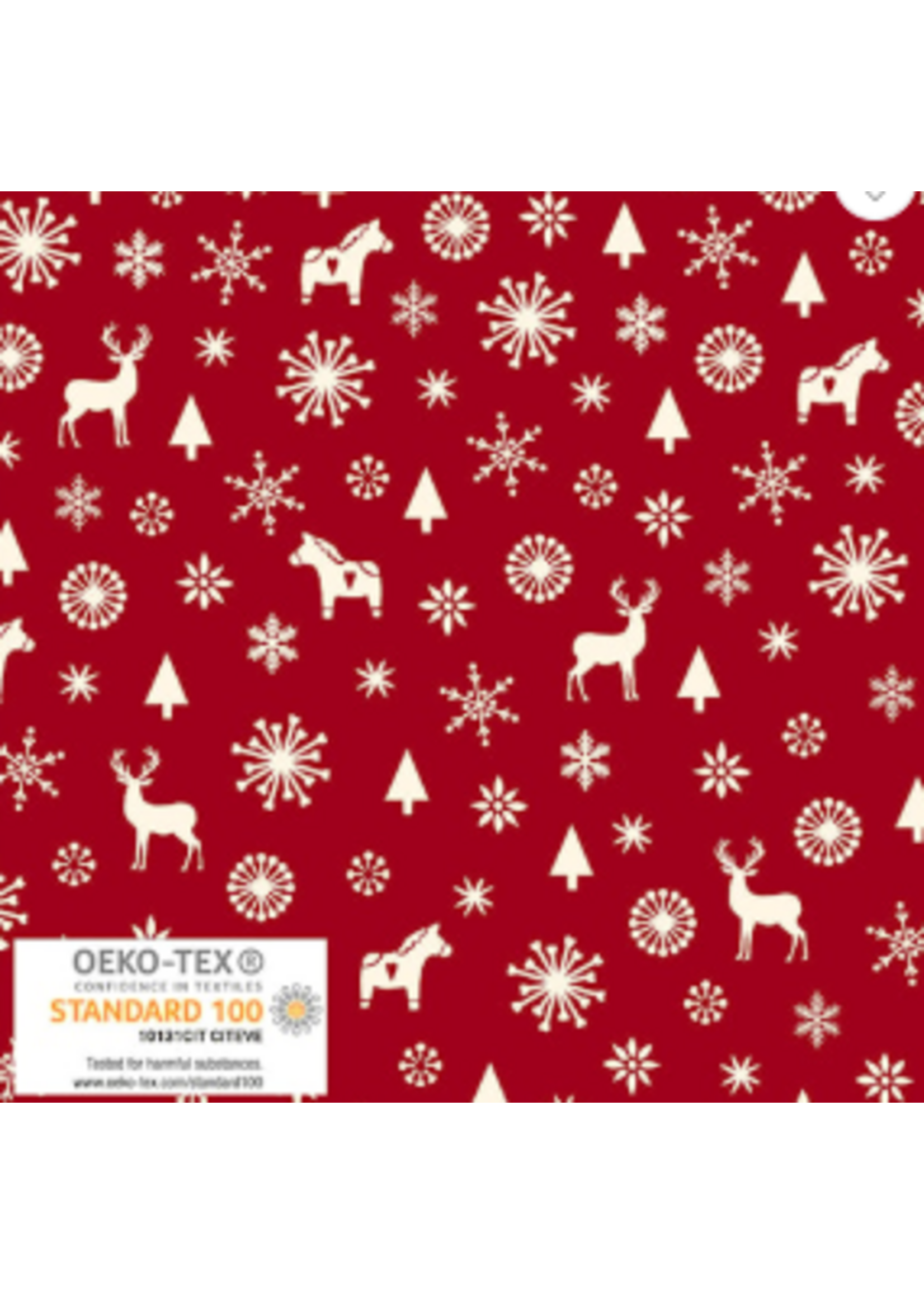 Blank Quilting Scandinavian Christmas Red  1 unit = 10 cm = 4 inches