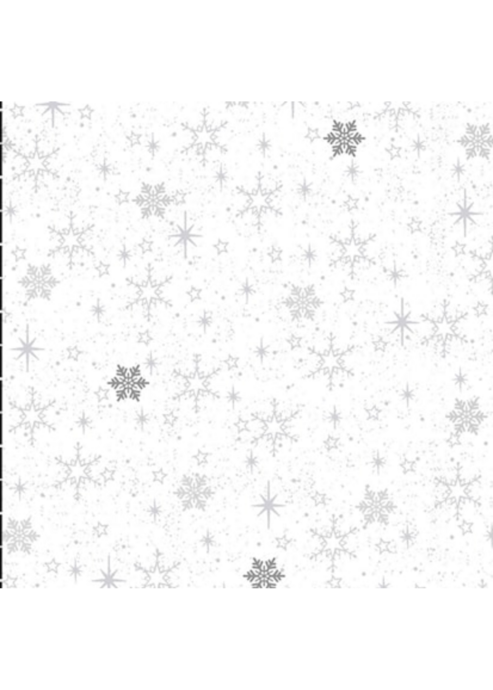 Blank Quilting Stof for Blank Quilting Snow Crystals White/Silver