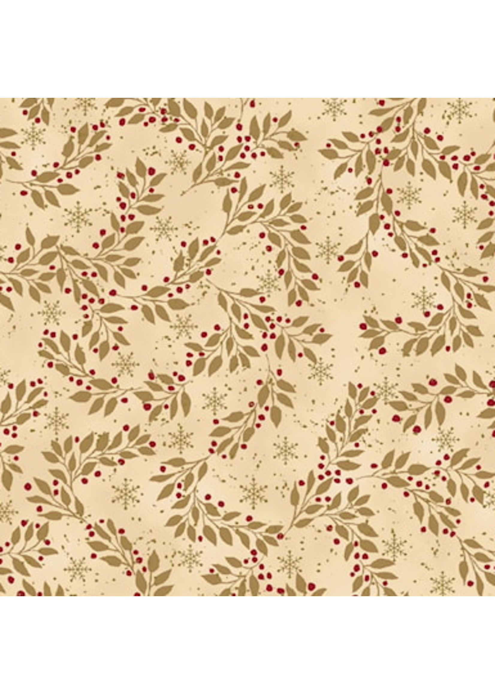 Blank Quilting Stof for Blank Quilting Snow Crystals Beige/Gold  1unit= 10cm=4 inches