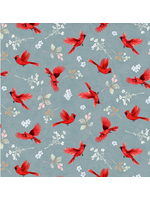 Studio E Fabrics Unexpected Red Digital Print Slate/Red Cardinal  1 unit = 10 cm = 4 inches