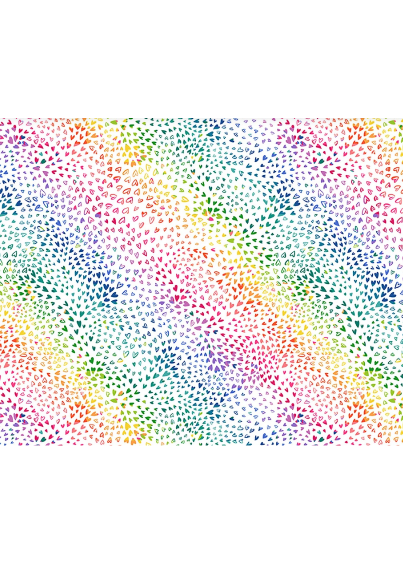 FreeSpirit Fabrics Love Under The Stars  Little Hearts - White  1 unit =10 cm = 4 inches