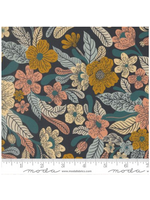 Moda Feather and Forest Bloom By Linn Warme - Midnight 1 unit =10 cm = 4 inches