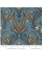 Moda Feather and Forest Bloom By Linn Warme - Azure 1 unit =10 cm = 4 inches