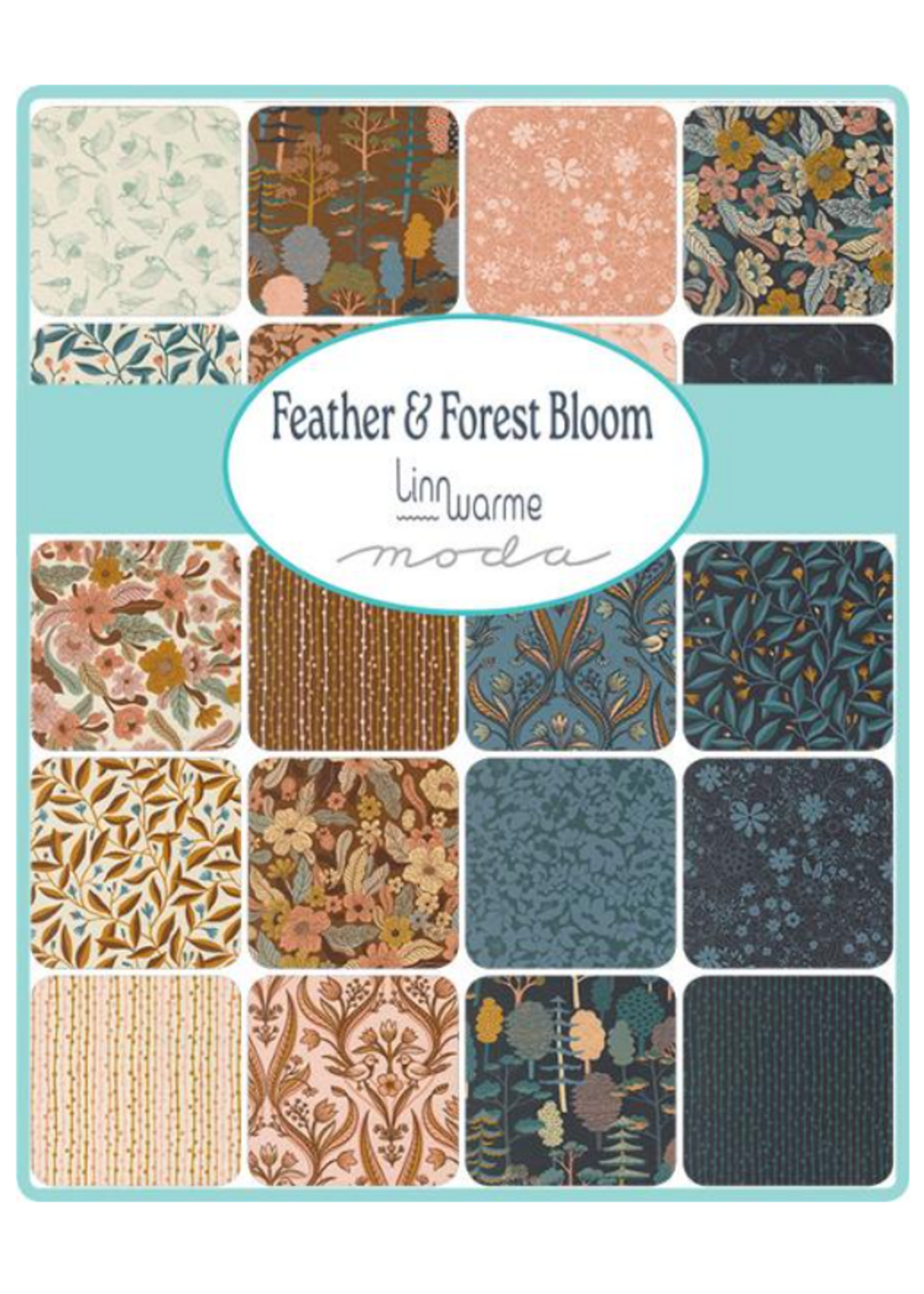 Moda Feather and Forest Bloom By Linn Warme  - Jelly Roll