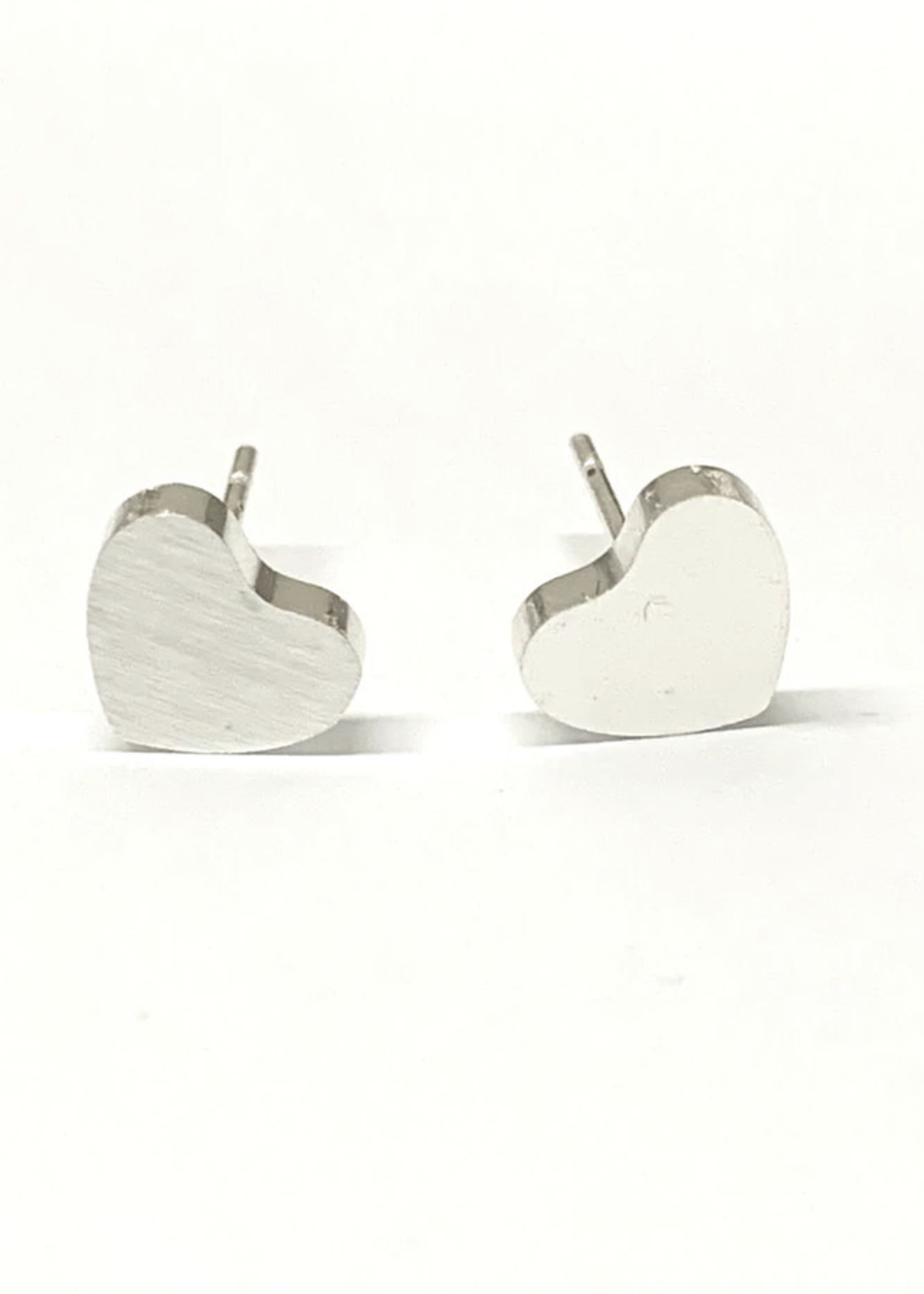 Royce and Oak Small Silver Heart Earrings